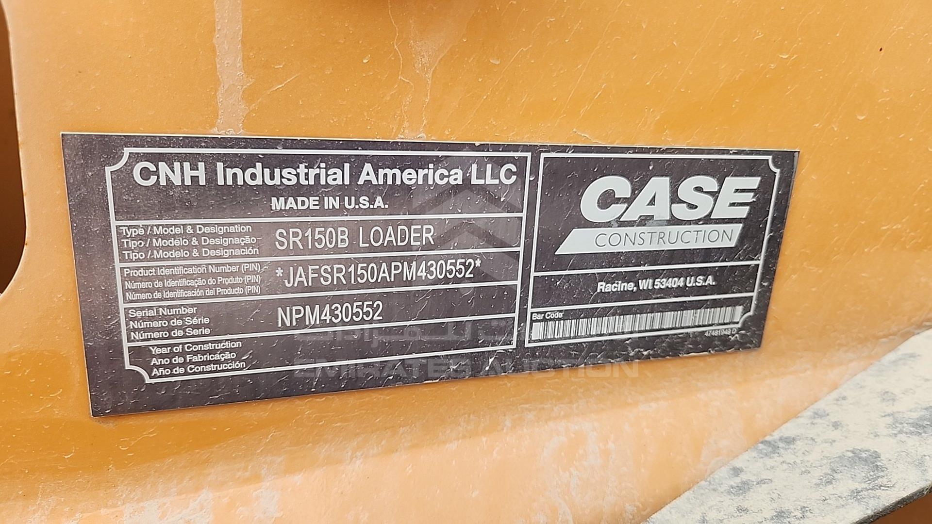 2024 CASE SR150B VIN: JAFSR150APM430552