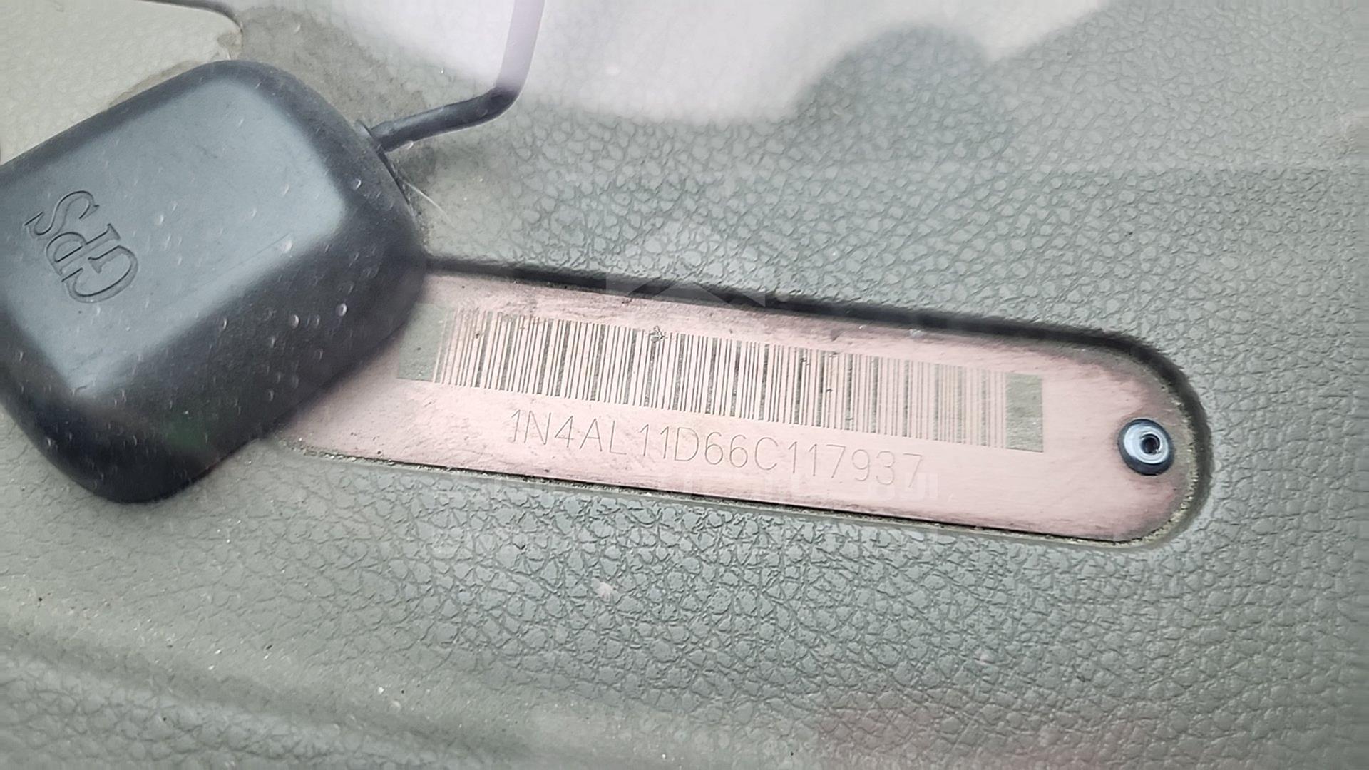 2006 NISSAN ALTIMA VIN: 1N4AL11D66C117937