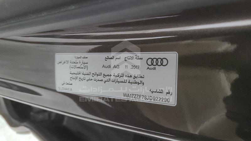 Auction sale of the 2018 Audi Q7 , vin: WA1ZZZF78JD022290, lot number: 426768