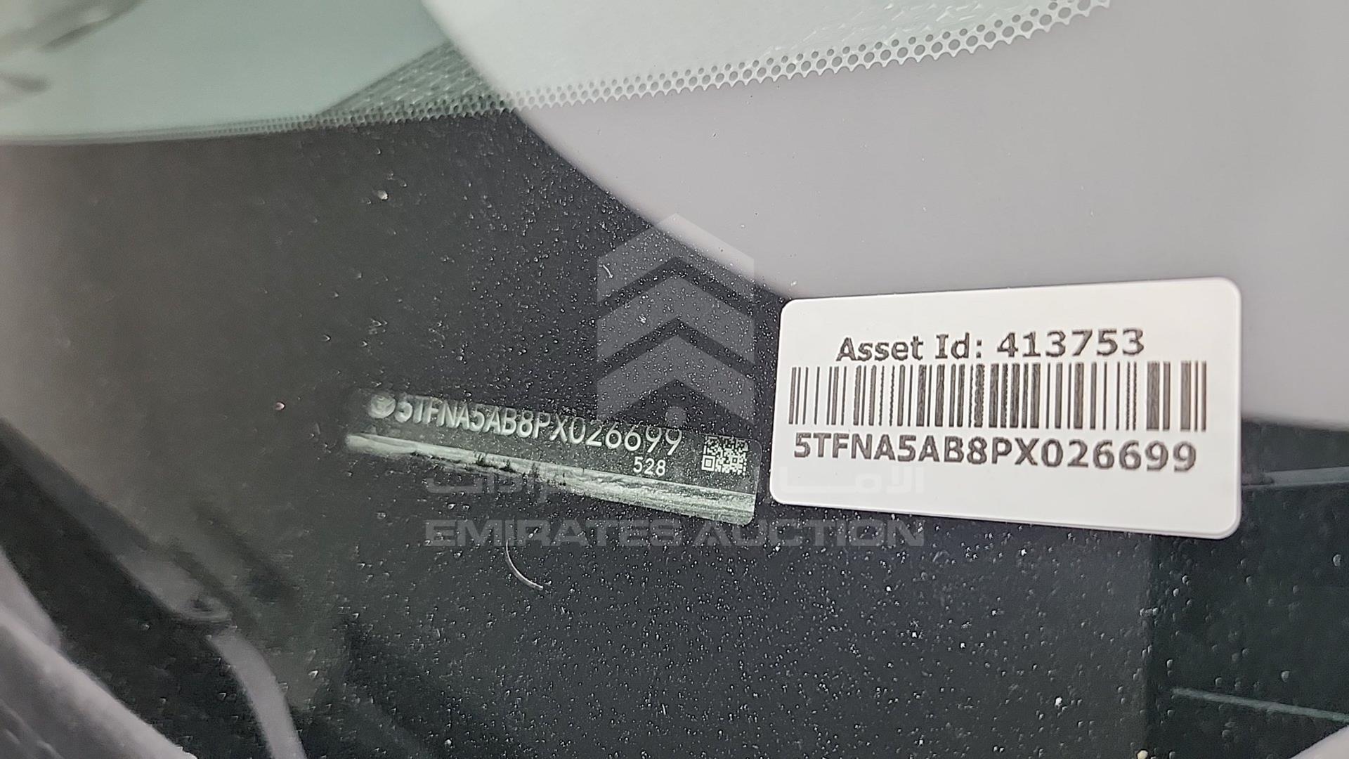 2023 TOYOTA TUNDRA VIN: 5TFNA5AB8PX026699