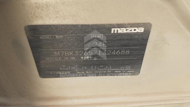 431040 :رقم المزاد ، JM7BK326571324688 vin ، 2007 Mazda 3 مزاد بيع