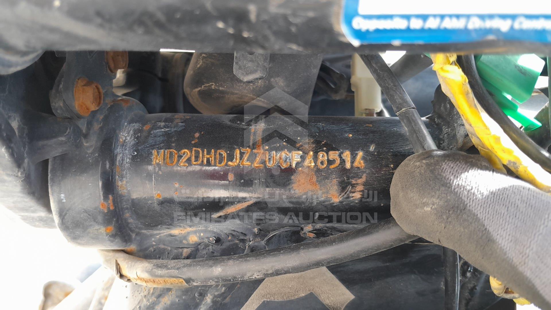 2011 BAJAJ PULSAR 180CC VIN: MD2DHDJZZUCF48514