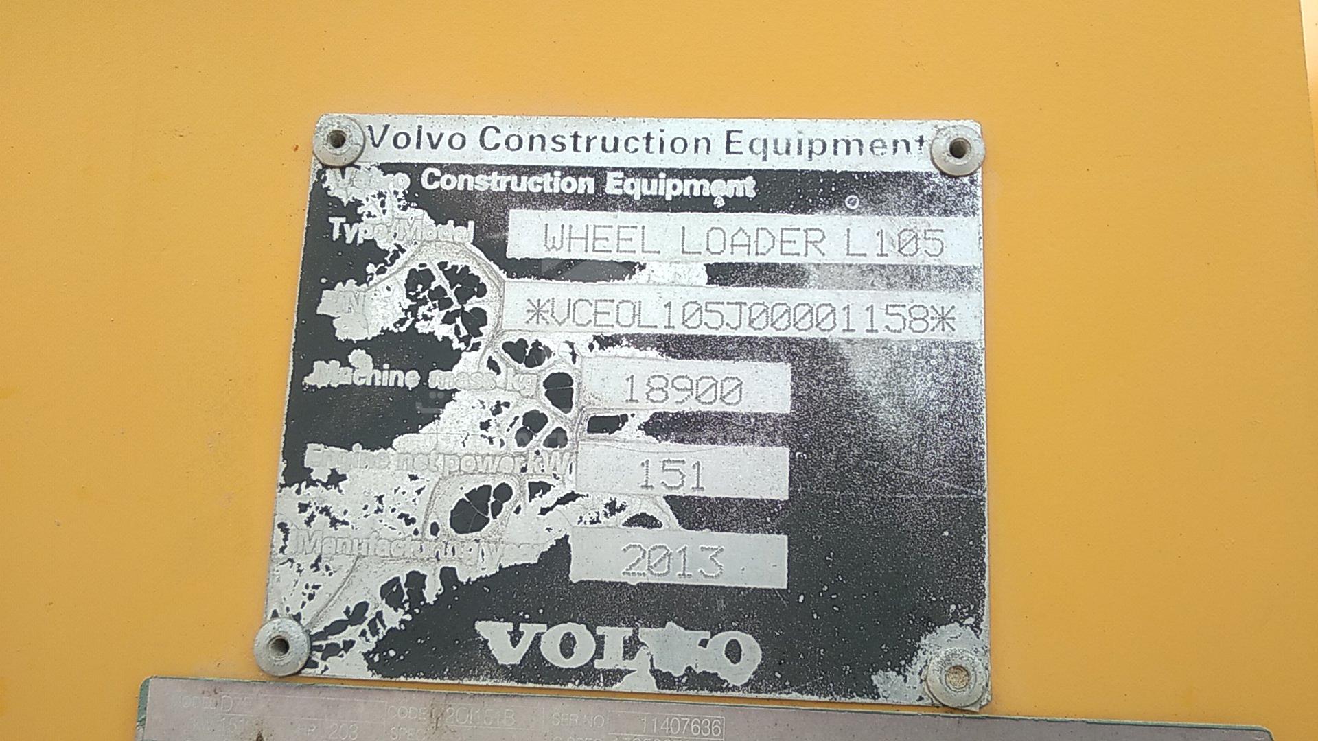 2013 VOLVO --- VIN: VCE0L105J00001158