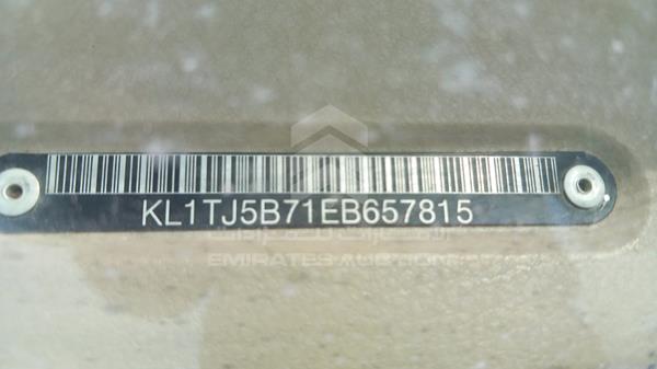 Chevrolet Aveo 2014 KL1TJ5B71EB657815 Image 2
