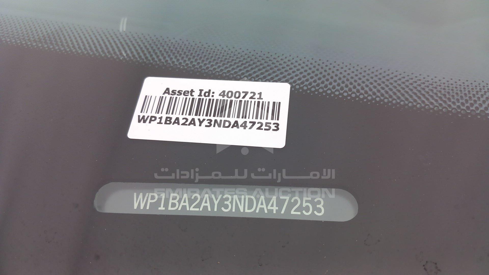 2022 PORSCHE CAYENNE VIN: WP1BA2AY3NDA47253