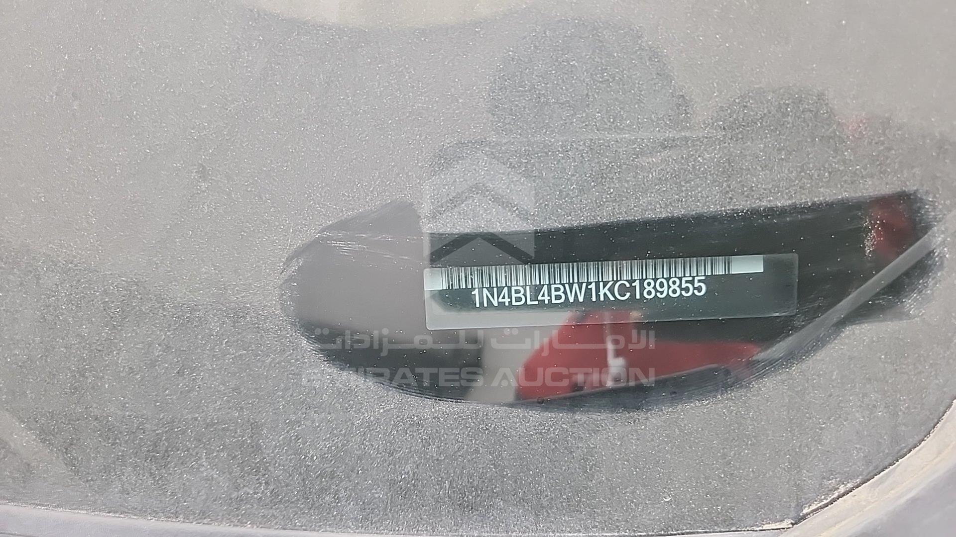 2019 NISSAN ALTIMA VIN: 1N4BL4BW1KC189855