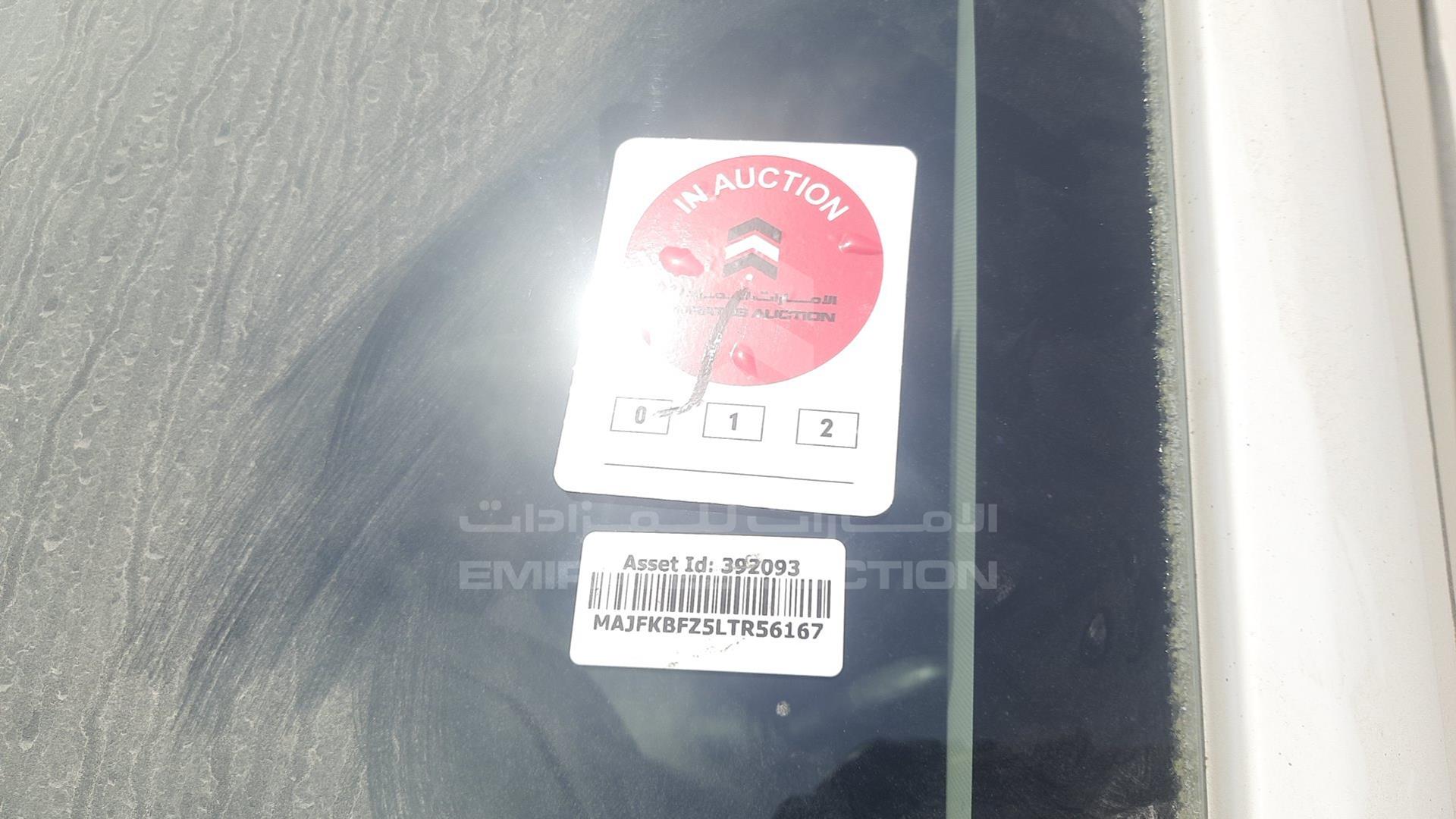 2020 FORD FIGO VIN: MAJFKBFZ5LTR56167