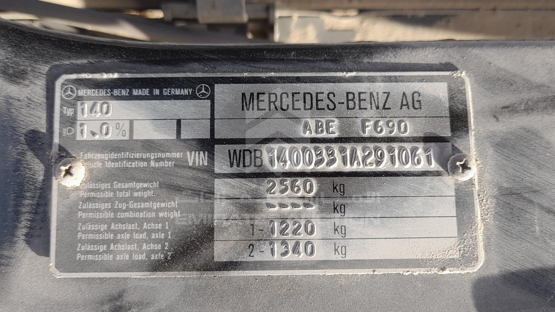 1996 MERCEDES S 350 VIN: WDB1400331A291061