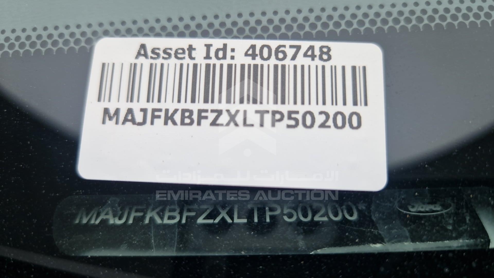 2020 FORD FIGO VIN: MAJFKBFZXLTP50200