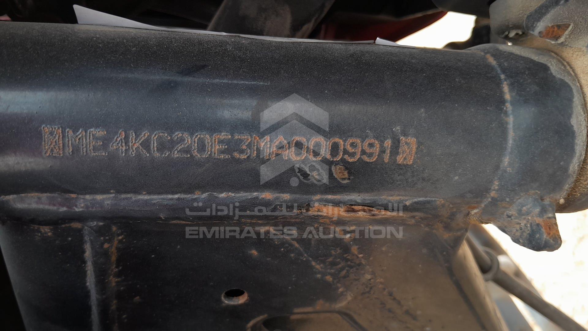 2021 HONDA MOTORBIKE VIN: ME4KC20E3MA000991