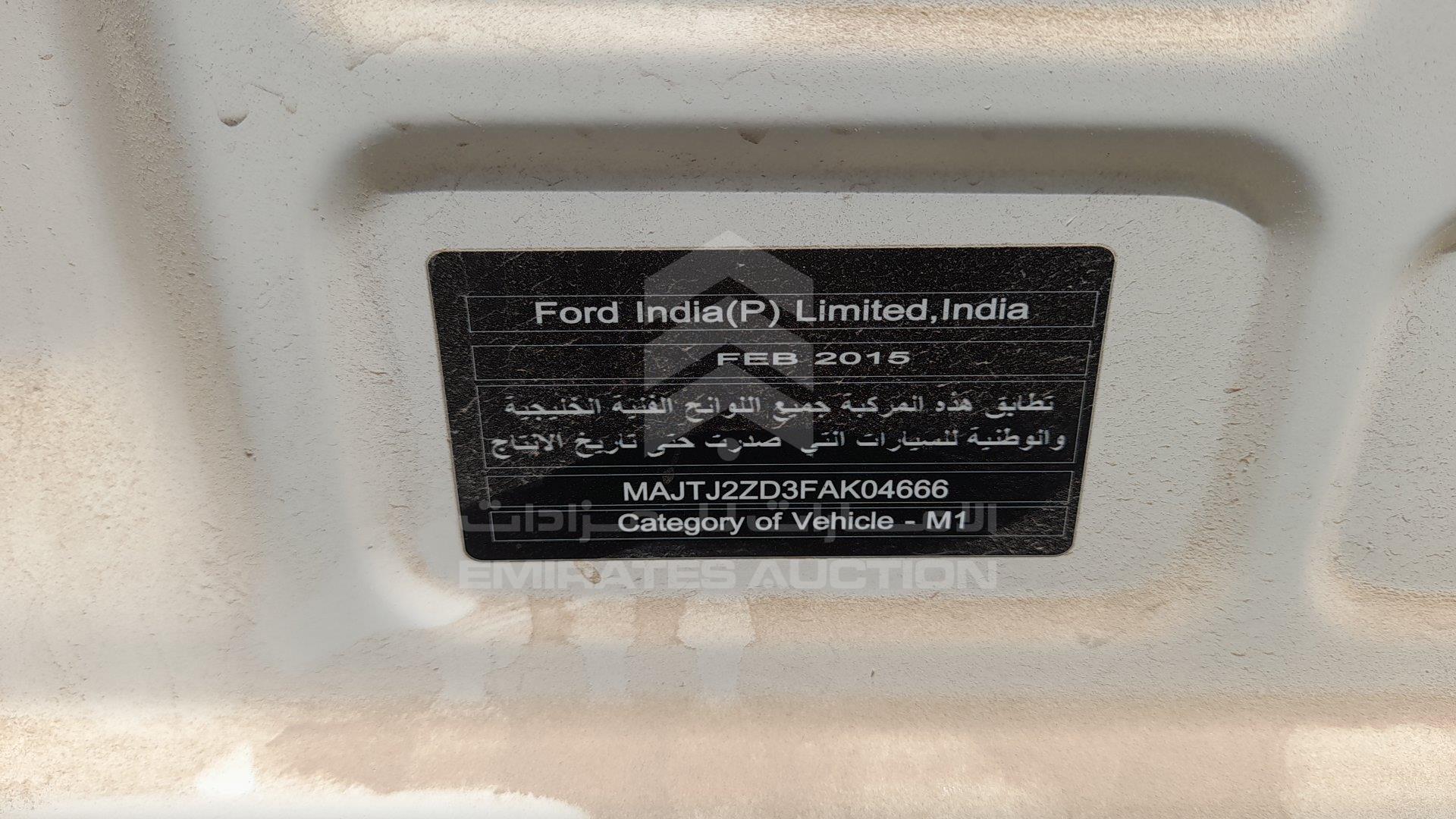 MAJTJ2ZD3FAK04666 - 2015 Ford Figo - #425270