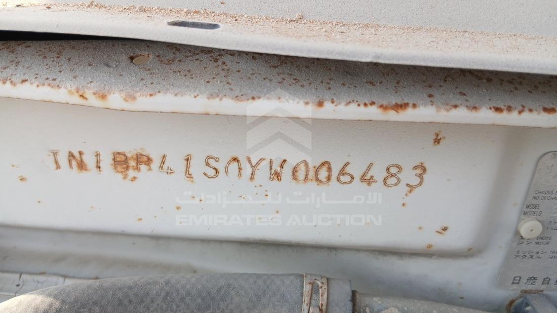 نيسان صني 2000 — رقم الشاسيه على الهيكل — صورة 3