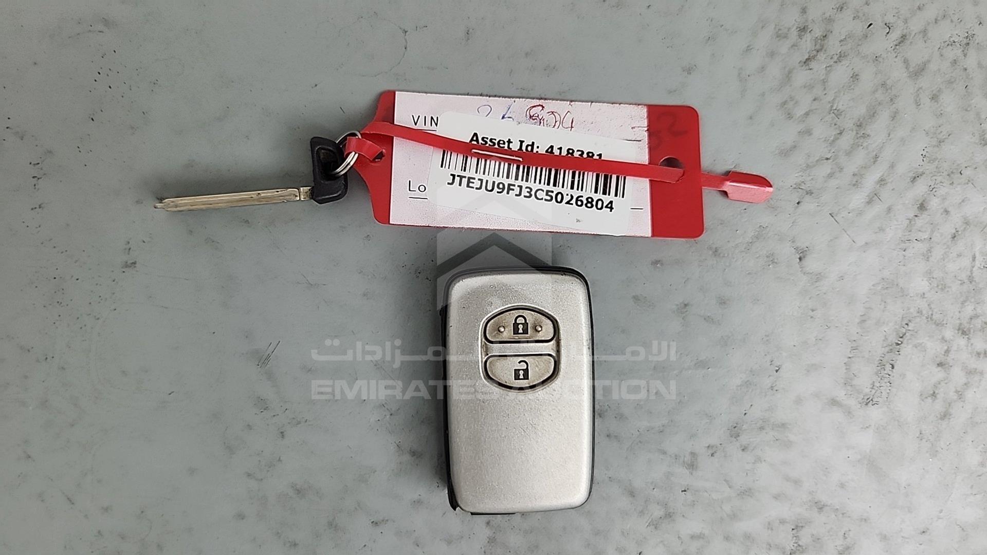 2012 TOYOTA PRADO VIN: JTEJU9FJ3C5026804