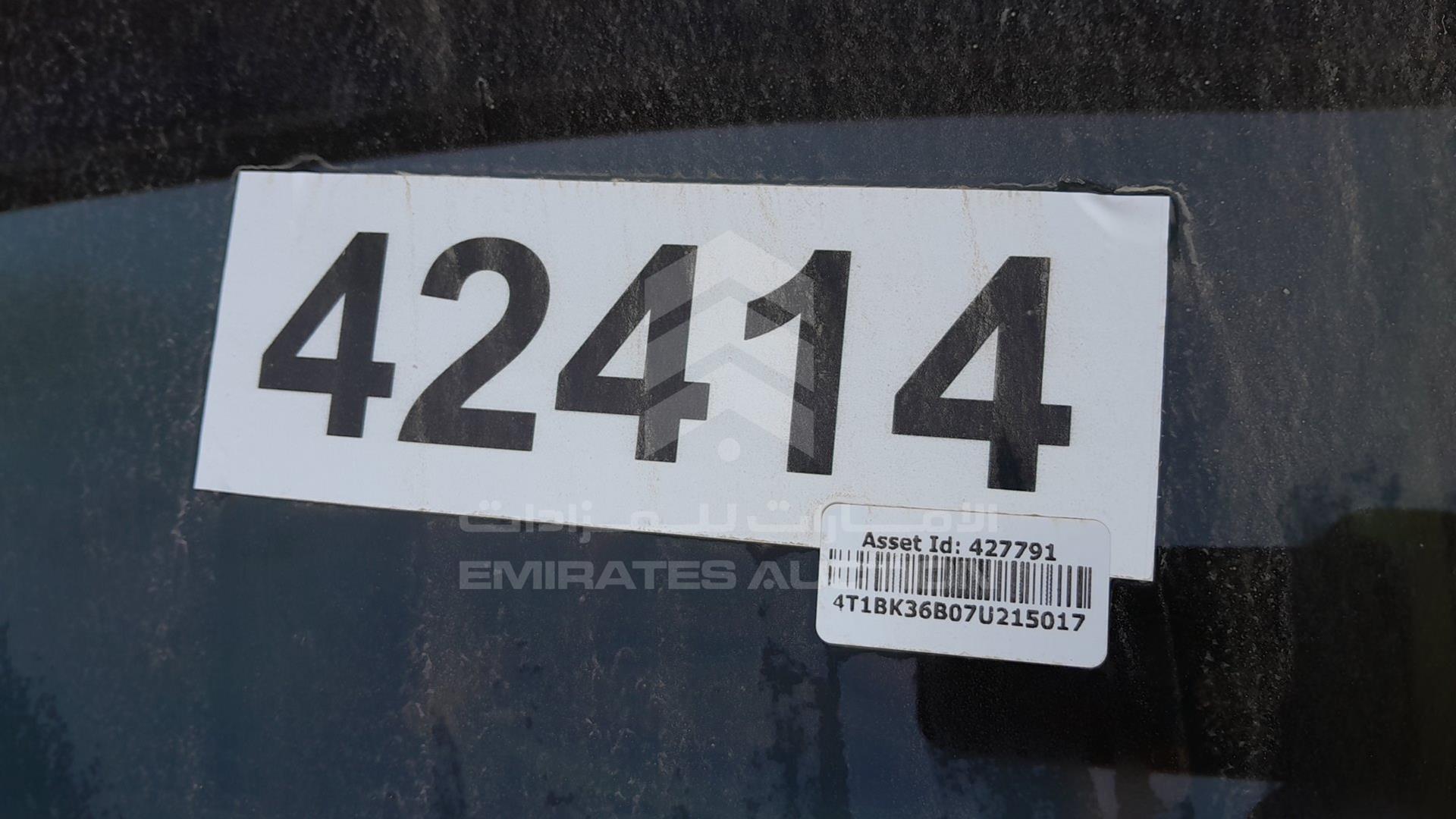 2007 TOYOTA AVALON VIN: 4T1BK36B07U215017