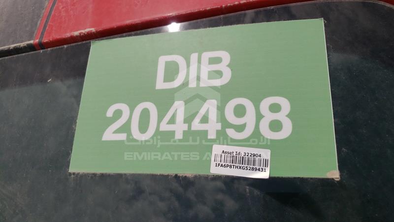1FA6P8THXG5289431 Auction: EmiratesAuction Lot: 409754 1FA6P8THXG5289431 Ford Mustang 2016 RED Photo 22