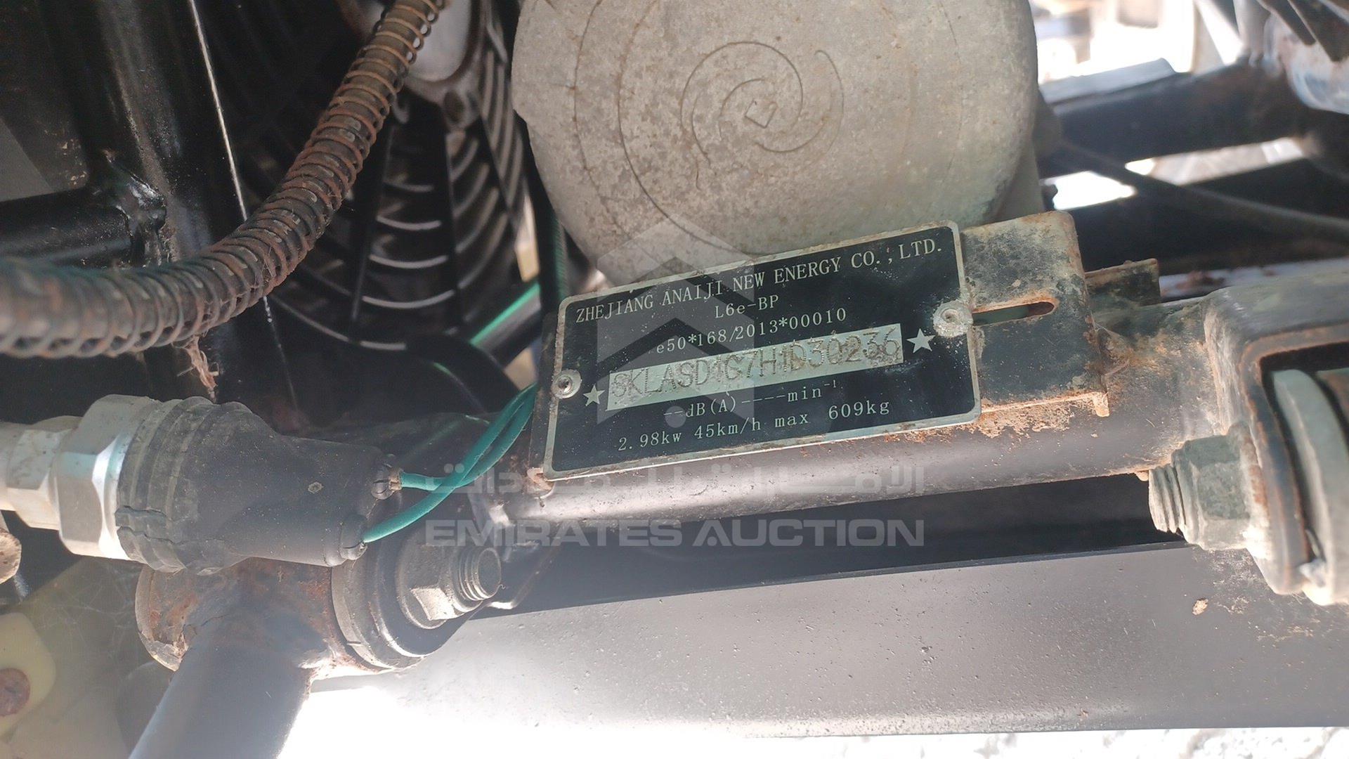 0 GOLF CART ELECTRIC VIN: SKLASD1C7H1D30236