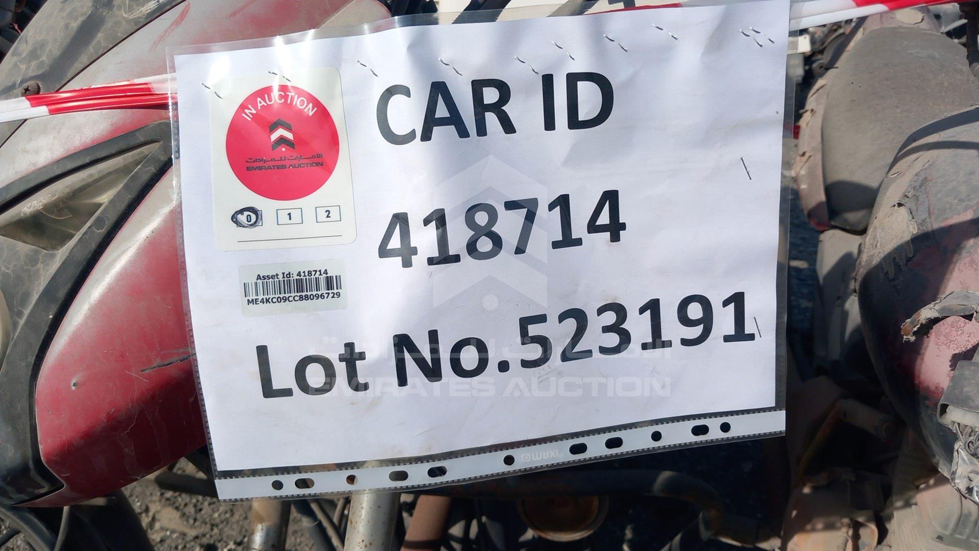 0 UNDEFINED 3 MOTORBIKES VIN: ME4KC09CC88096729