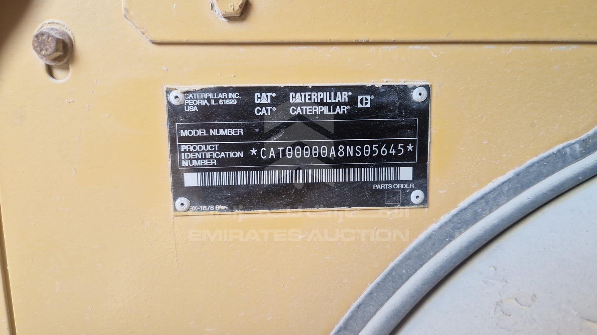 0 GENERATOR CATERPILLAR 225KVA VIN: CAT00000A8NS05645