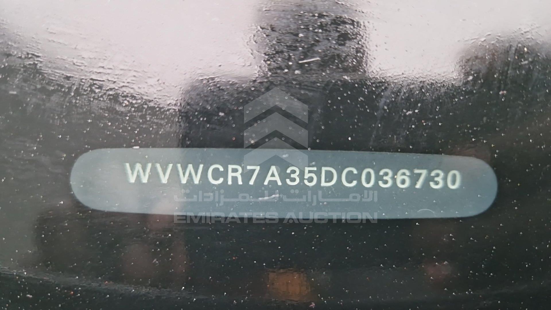 2013 VOLKSWAGEN PASSAT VIN: WVWCR7A35DC036730