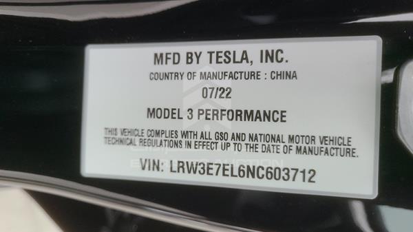 Tesla MODEL 3 2022 LRW3E7EL6NC603712 Image 4