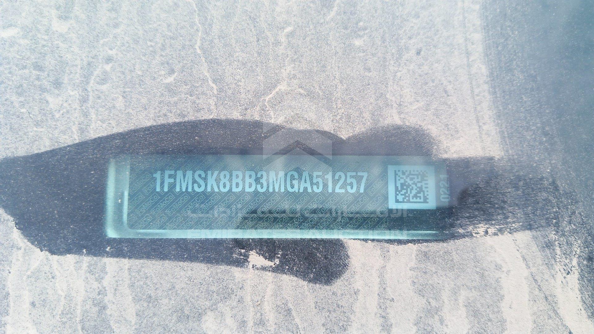 2021 FORD EXPLORER VIN: 1FMSK8BB3MGA51257