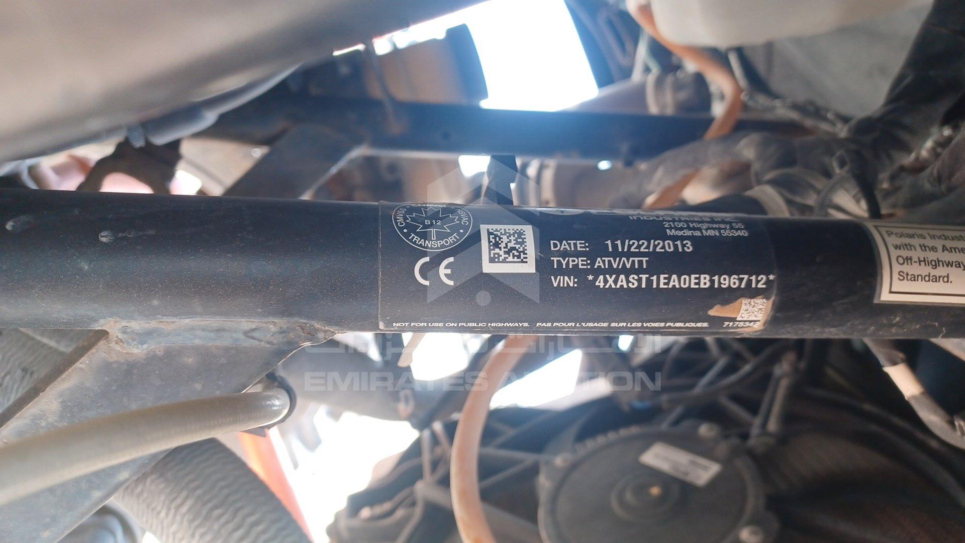 0 POLARIS --- VIN: 4XAST1EA0EB196712