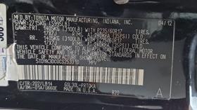 2012 Toyota Sienna — VIN on Frame — Photo 2 — Thumbnail