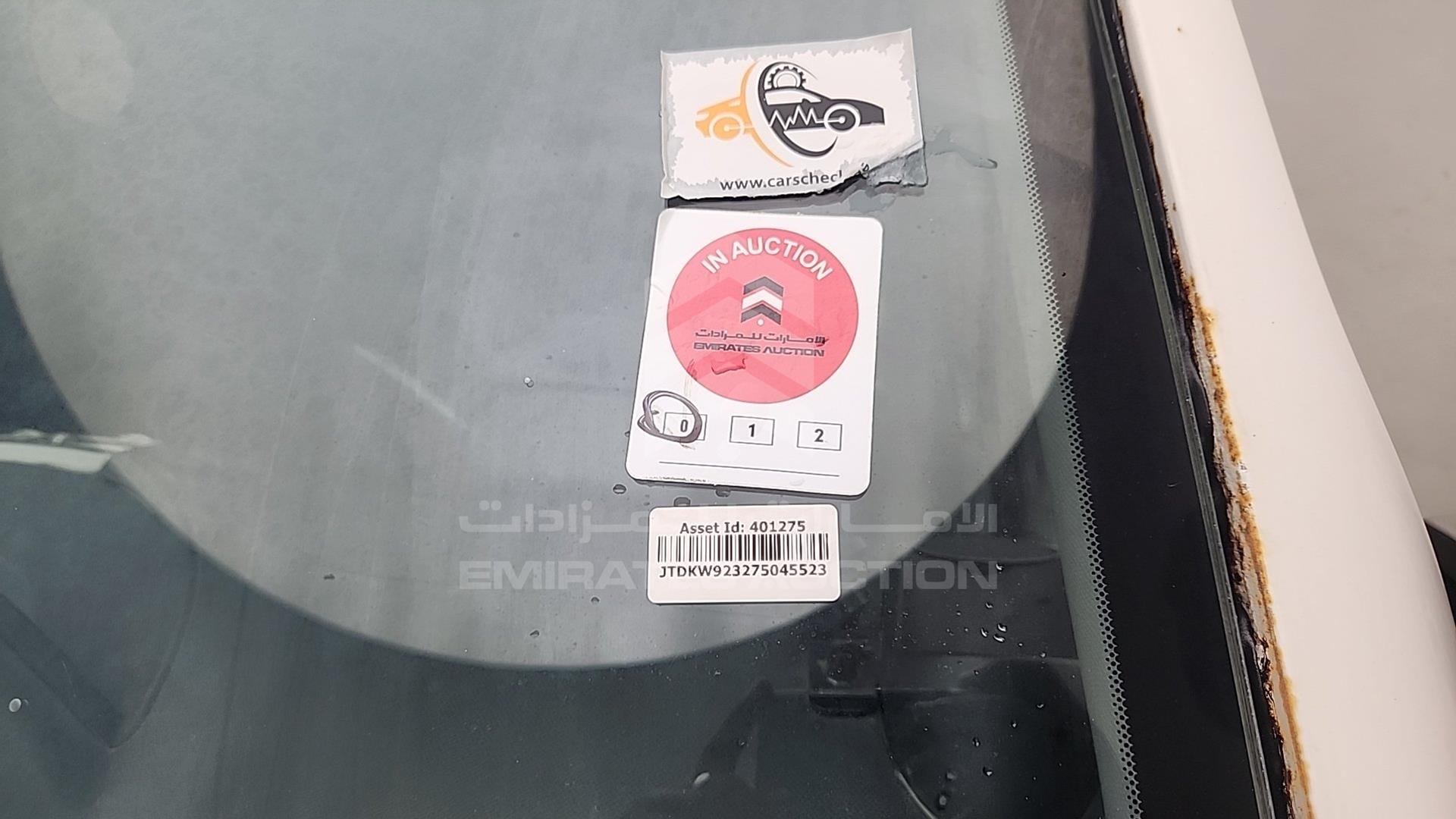 2007 TOYOTA YARIS VIN: JTDKW923275045523