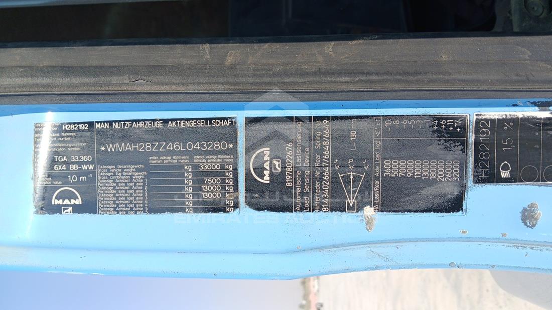 2006 Man TGA 33.360 — VIN on Frame — Photo 2