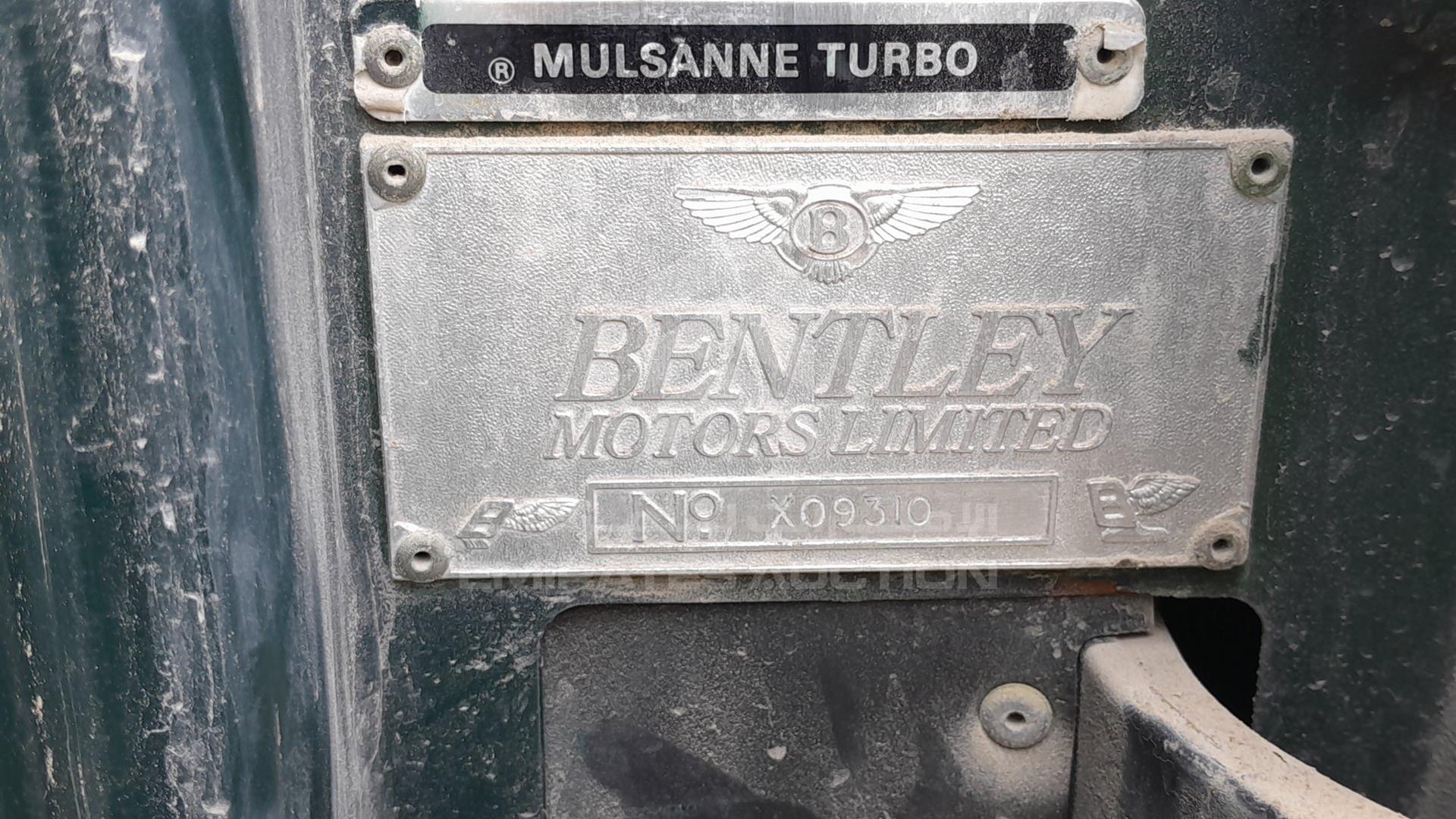 1984 BENTLEY MULSANNE VIN: SCBZS0T00ECX09310