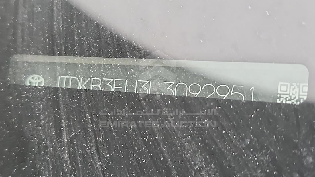 2020 Toyota Prius — VIN on Frame — Photo 5