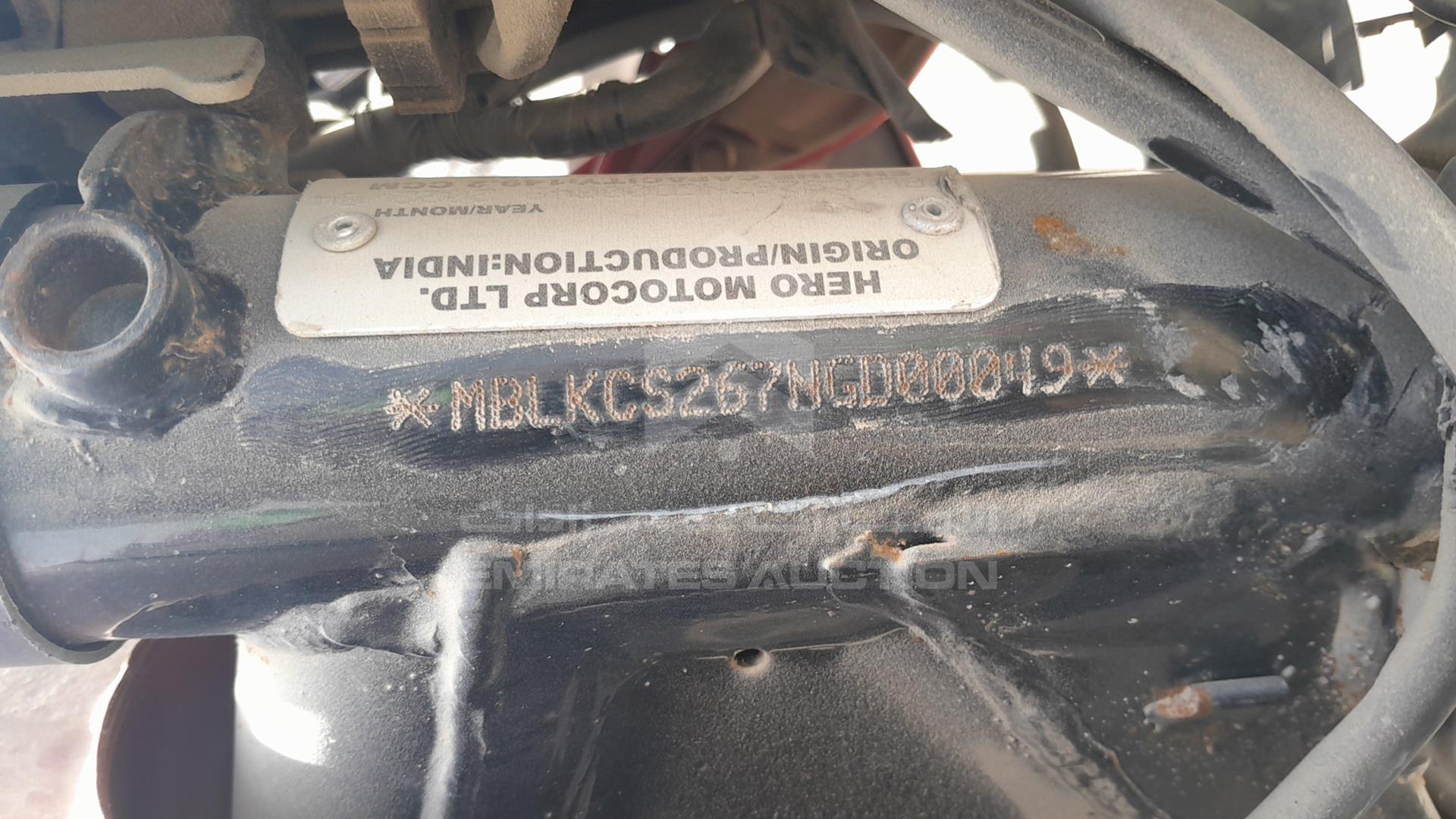 2022 HERO HUNK VIN: MBLKCS267NGD00049