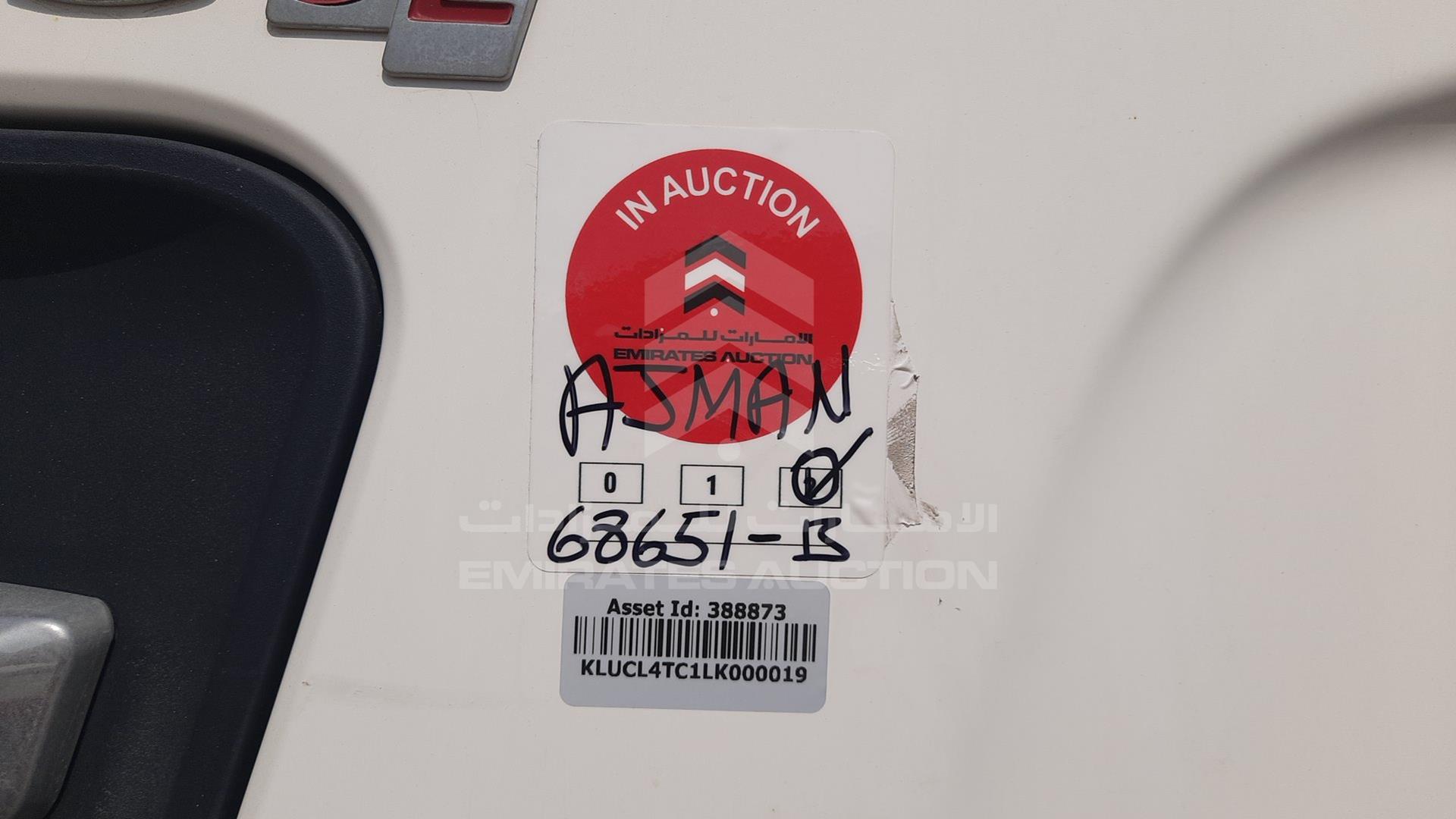 2020 DAEWOO NOVUS VIN: KLUCL4TC1LK000019