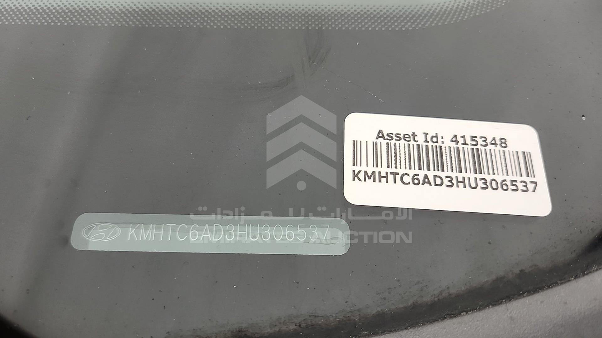 2017 HYUNDAI VELOSTER VIN: KMHTC6AD3HU306537
