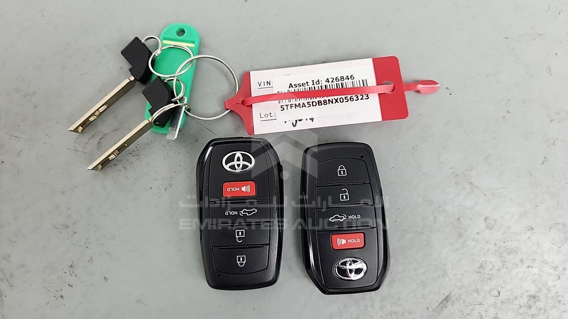 2022 TOYOTA TUNDRA VIN: 5TFMA5DB8NX056323
