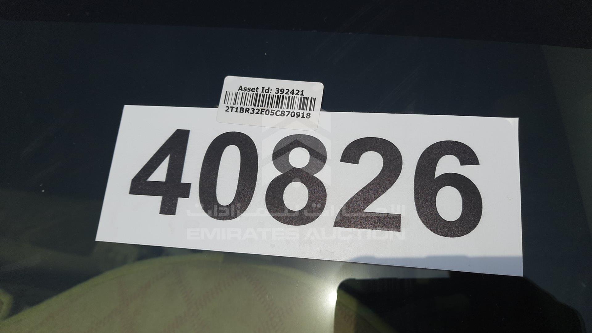 2005 TOYOTA COROLLA VIN: 2T1BR32E05C870918