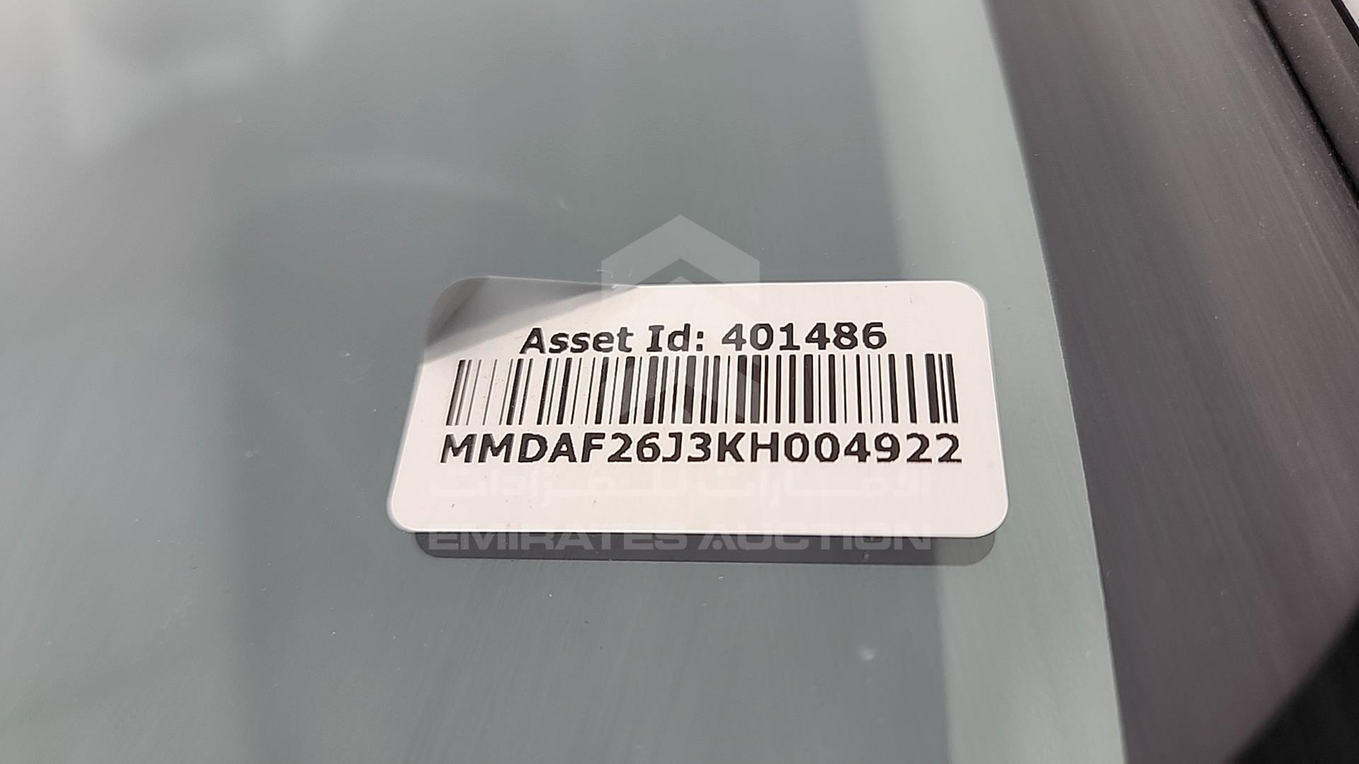 2019 MITSUBISHI ATTRAGE VIN: MMDAF26J3KH004922