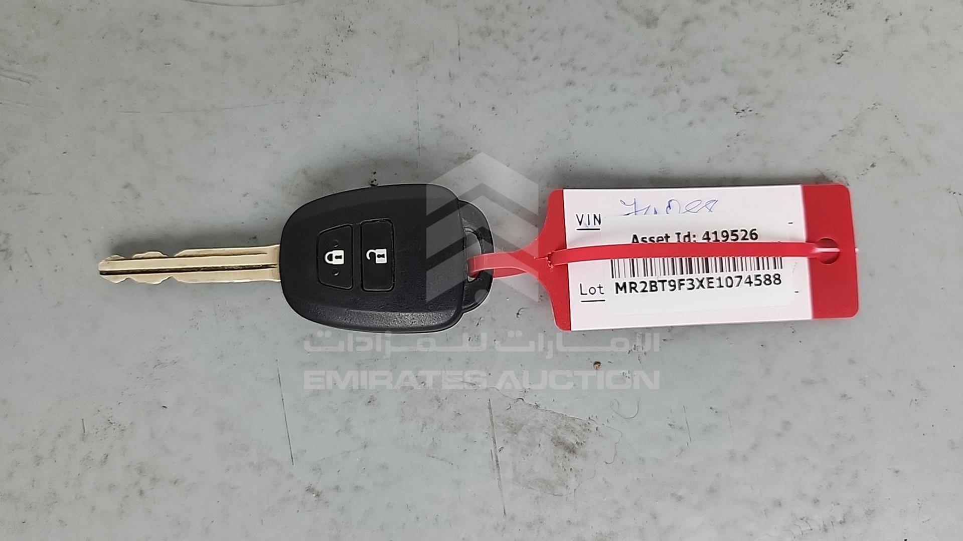 2014 TOYOTA YARIS VIN: MR2BT9F3XE1074588