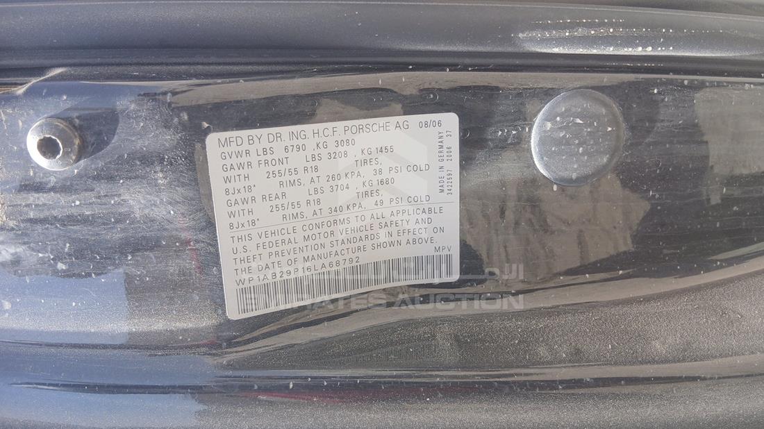 2006 Porsche Cayenne S — VIN on Frame — Photo 2