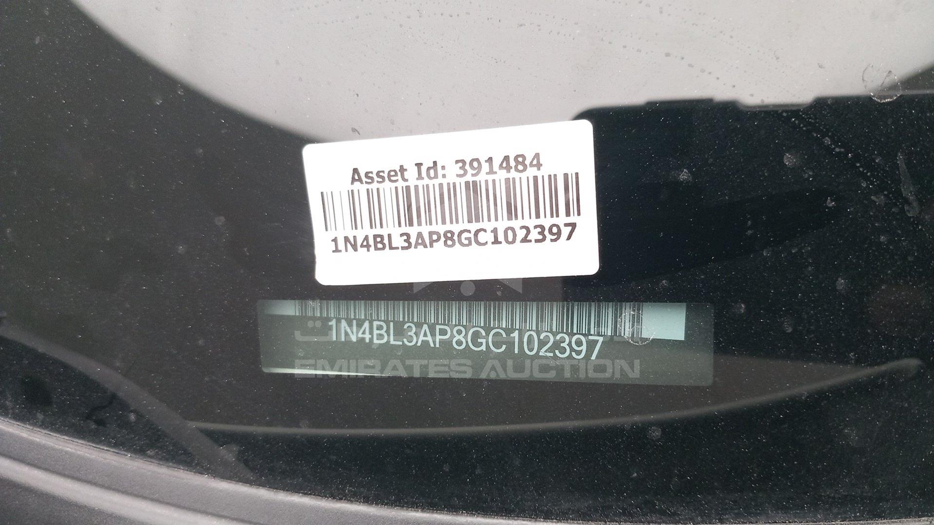 2016 NISSAN ALTIMA VIN: 1N4BL3AP8GC102397