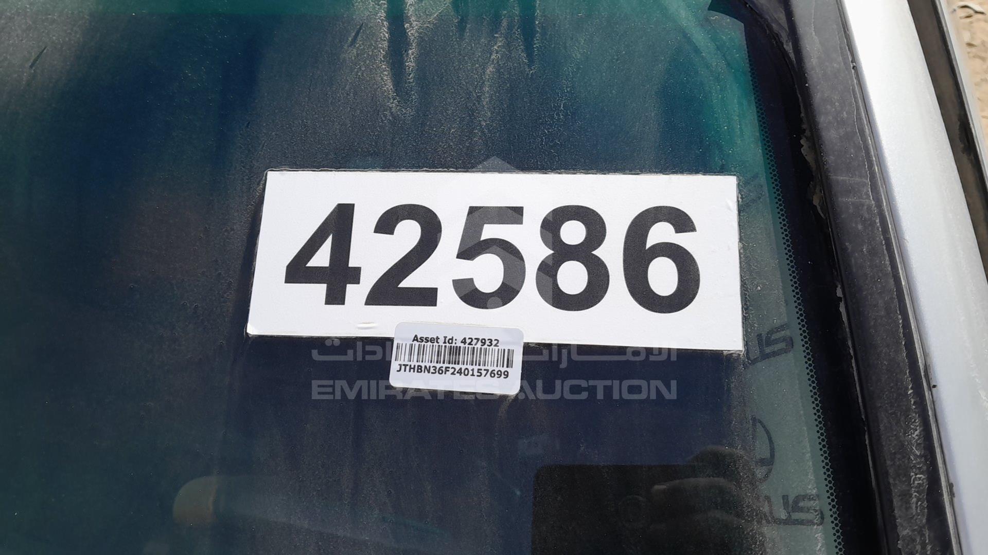 2004 LEXUS LS 430 VIN: JTHBN36F240157699