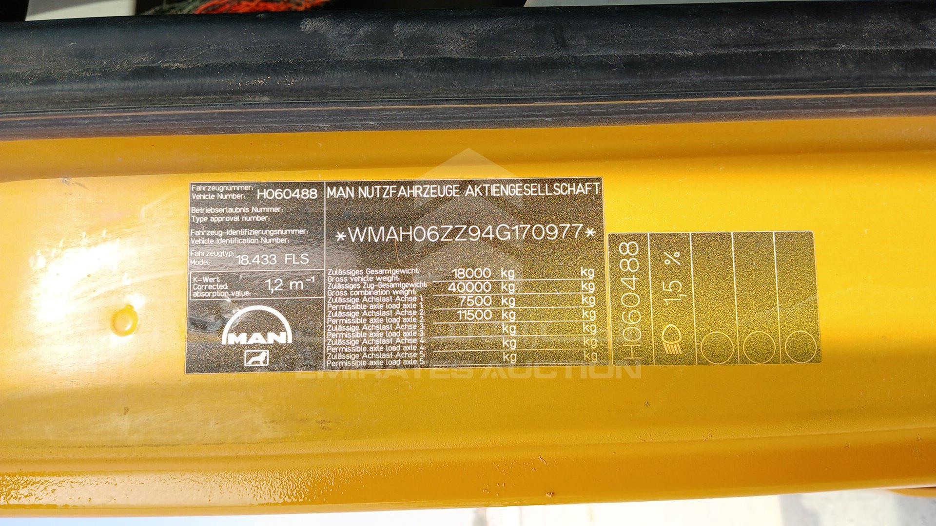2004 MAN --- VIN: WMAH06ZZ94G170977