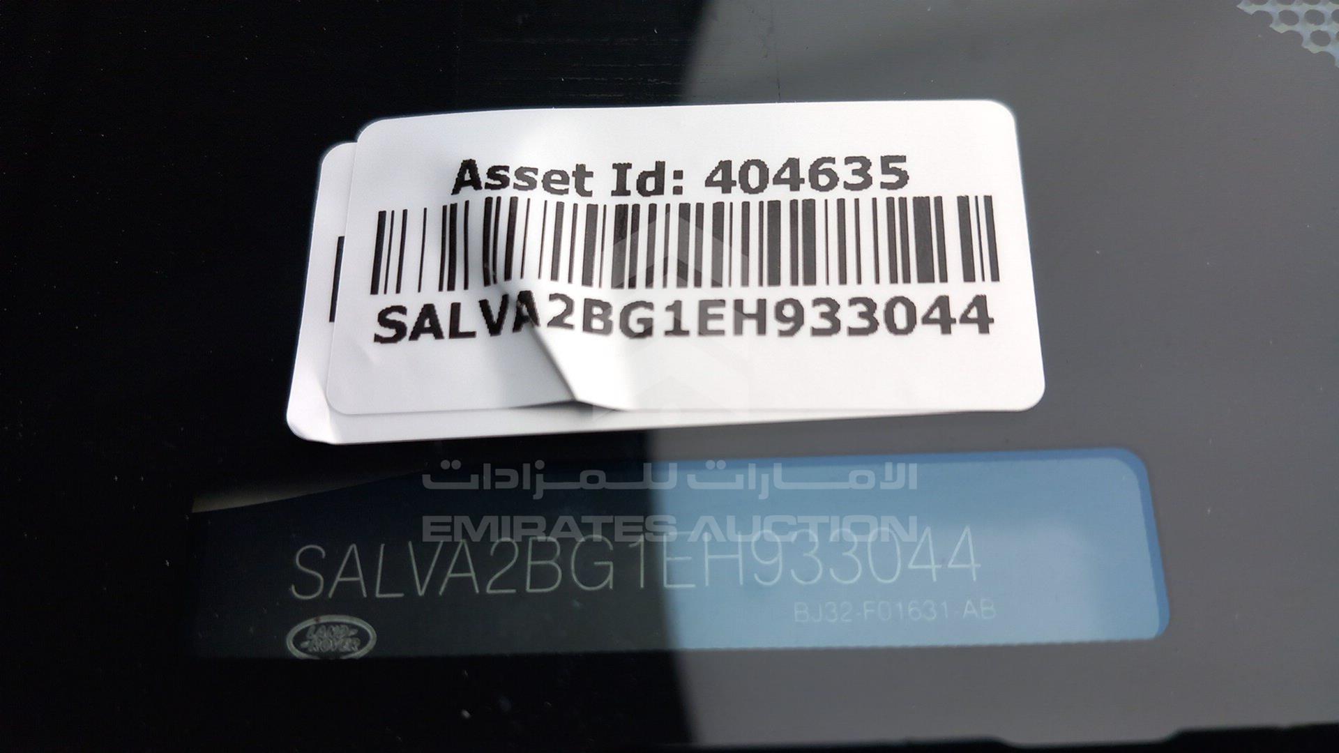 2014 RANGE ROVER EVOQUE VIN: SALVA2BG1EH933044