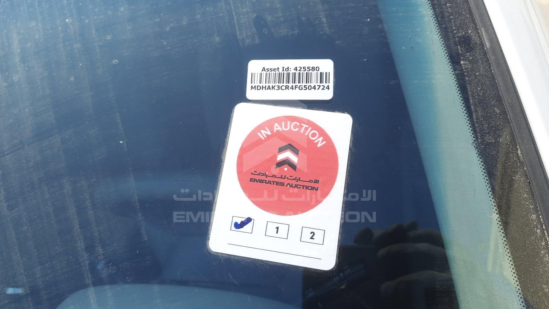 2015 NISSAN MICRA VIN: MDHAK3CR4FG504724
