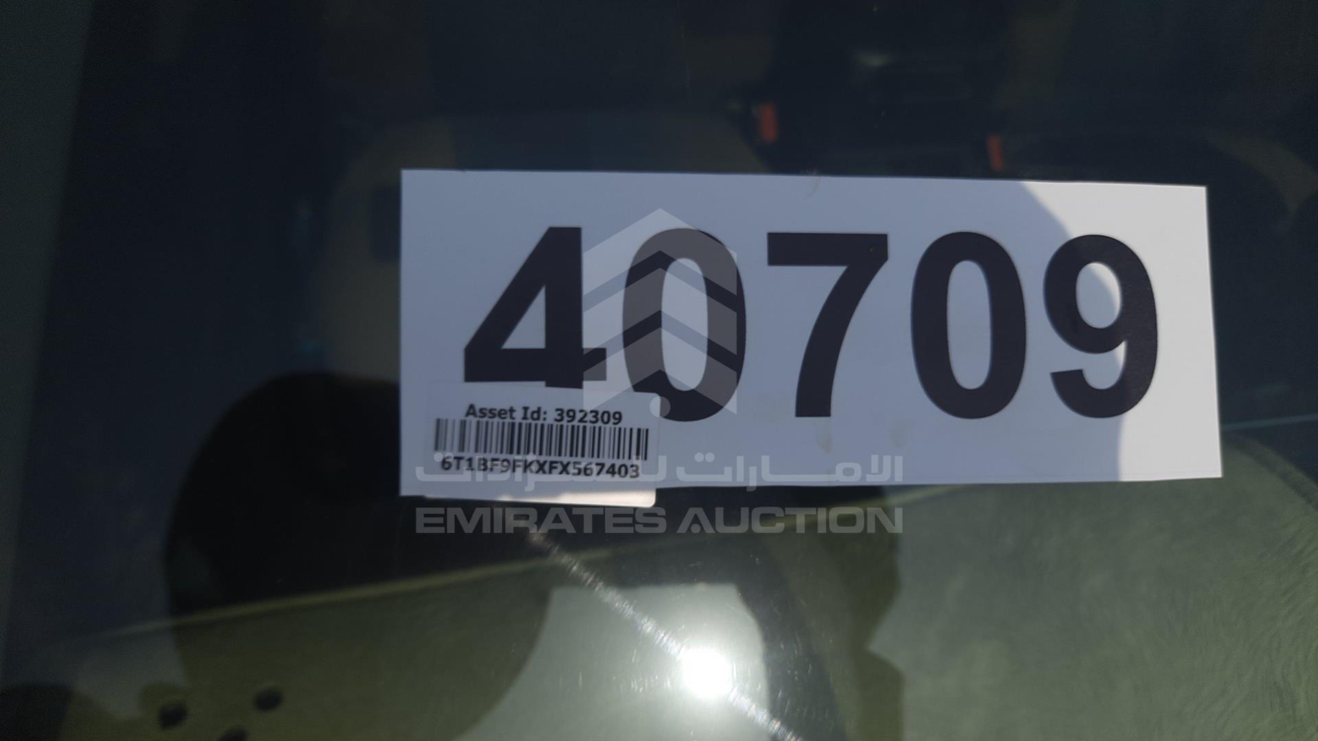 2015 TOYOTA CAMRY VIN: 6T1BF9FKXFX567403