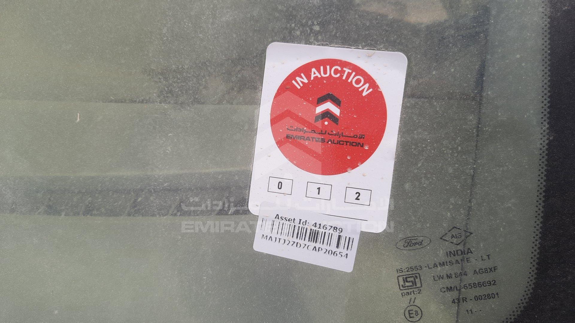 2012 FORD FIGO VIN: MAJTJ2ZD7CAP20654