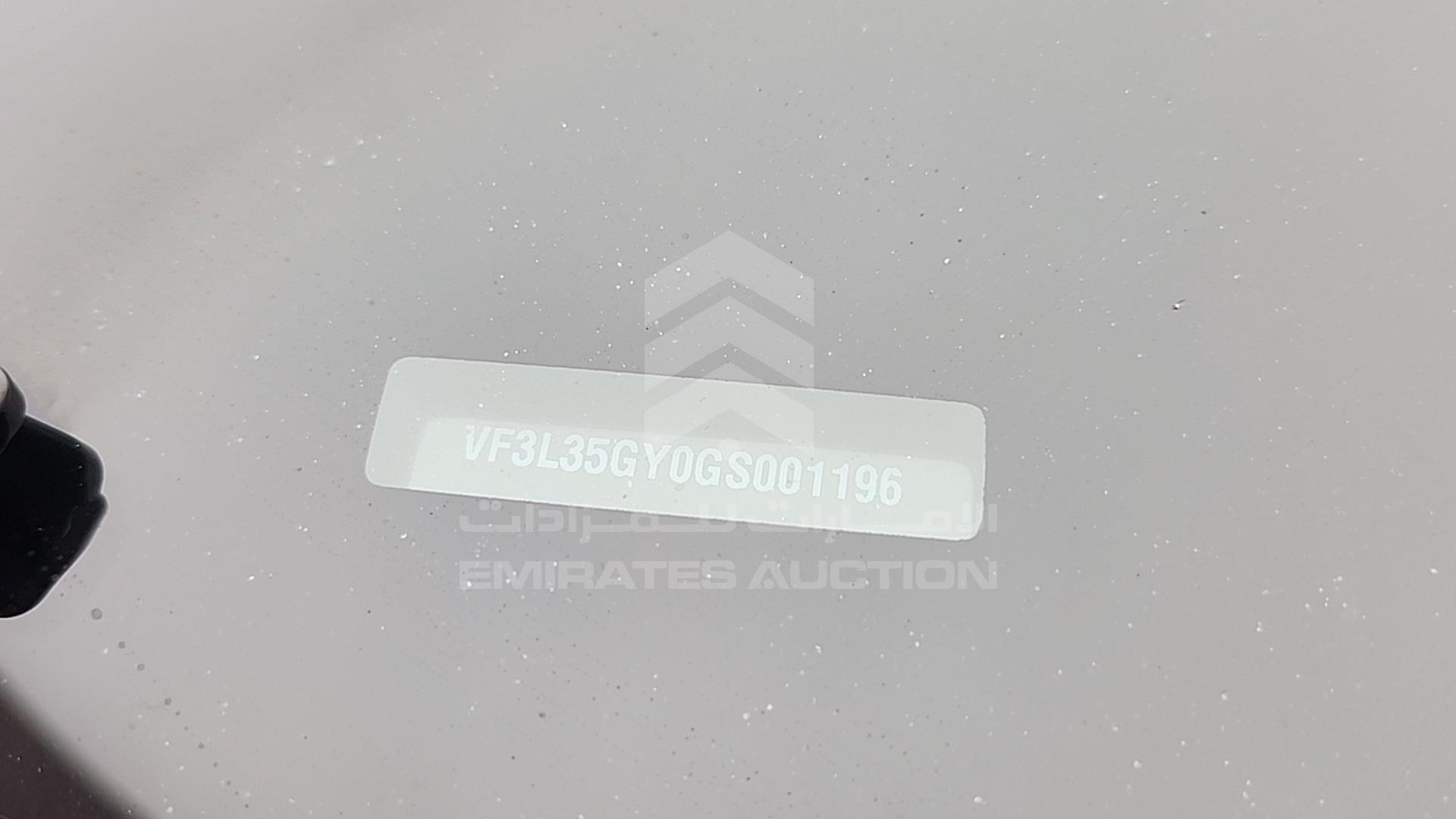 2016 PEUGEOT 308 VIN: VF3L35GY0GS001196