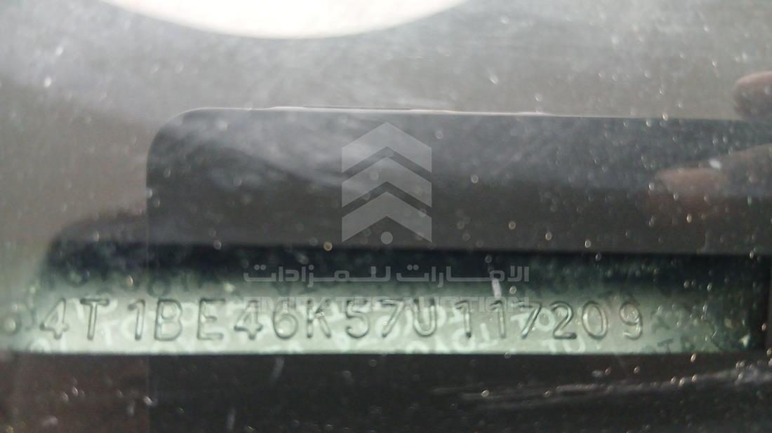 2007 Toyota Camry — VIN on Frame — Photo 3
