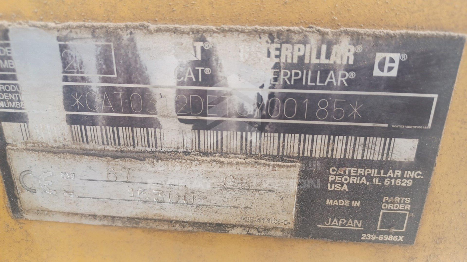 2009 CATERPILLAR 312 VIN: CAT0312DETGY00185
