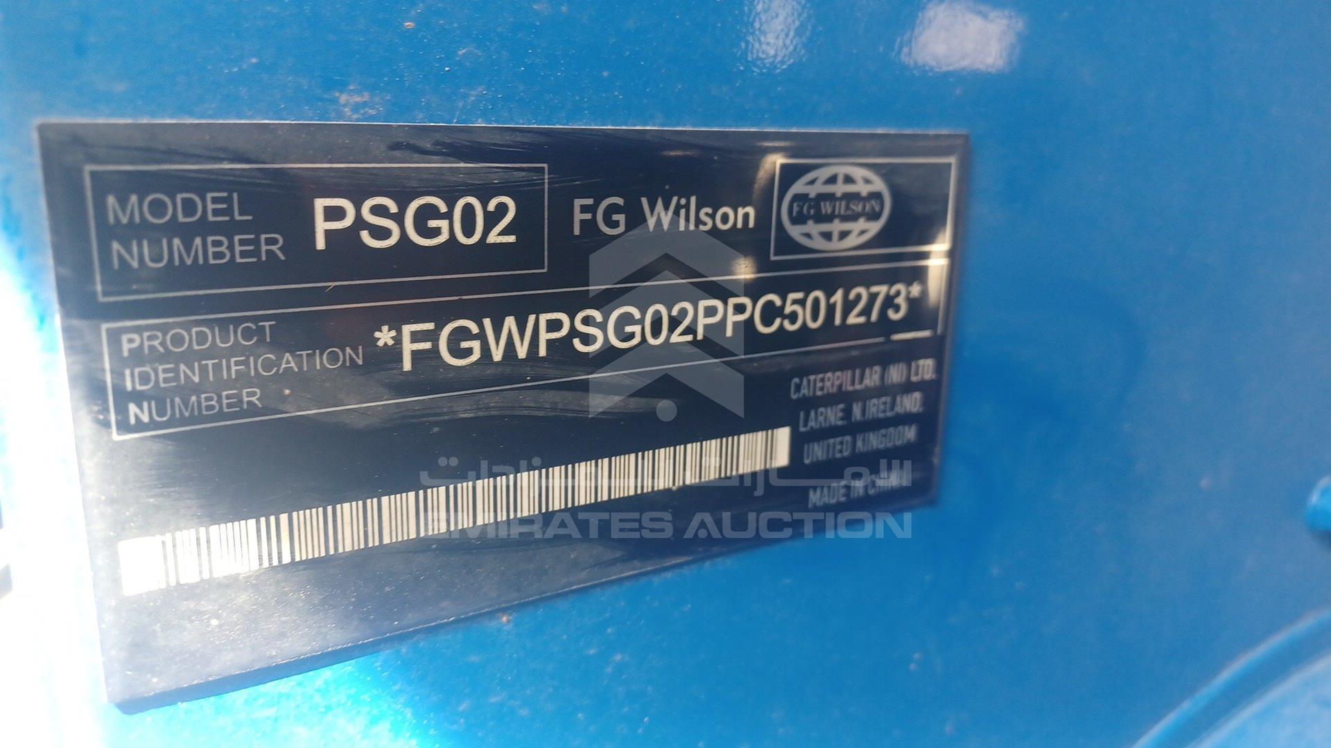 2022 GENERATOR FG WILSON VIN: FGWPSG02PPC501273